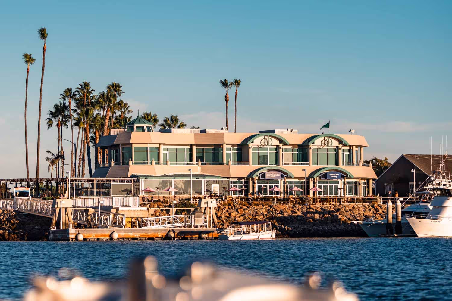Waterfront dining at Boathouse on the Bay