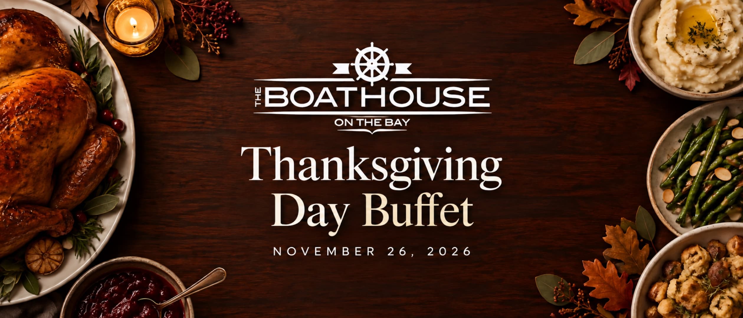 Thanksgiving Day Buffet at Boathouse on the Bay